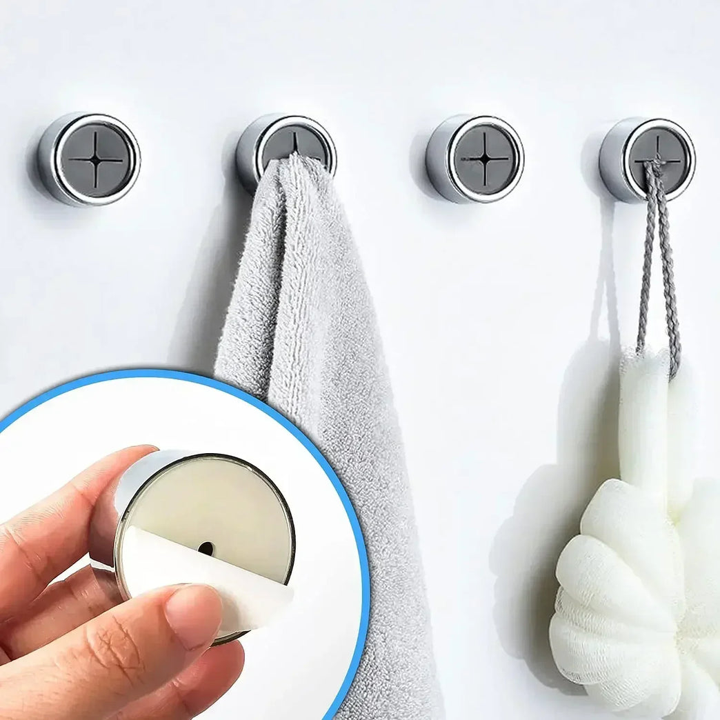 Soporte de enchufe autoadhesivo para toallas organizador de baño